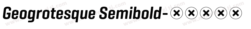 Geogrotesque Semibold字体转换